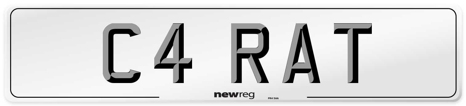 C4 RAT Number Plate from New Reg